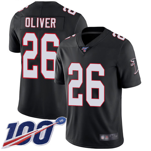 Atlanta Falcons Limited Black Men Isaiah Oliver Alternate Jersey NFL Football #26 100th Season Vapor Untouchable